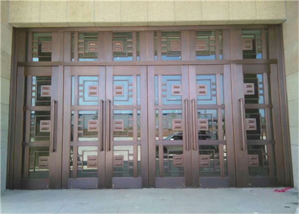 办公大楼玻璃铜门