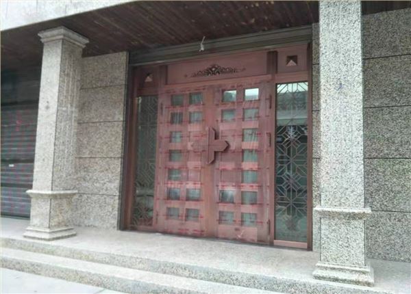 泾阳茶店玻璃铜门