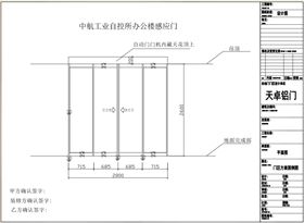 西安中航工业自控所办公楼自动门，办公室地弹门